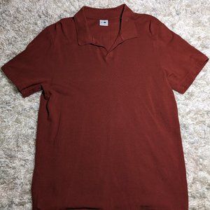 No Nationality polo in red/orange rust color size large